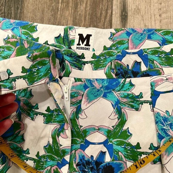 M Missoni Floral Cropped Trousers Pants Size 46/ US 14 - Picture 11 of 13